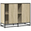 skab 92x35x76 cm konstrueret træ røget egetræsfarve