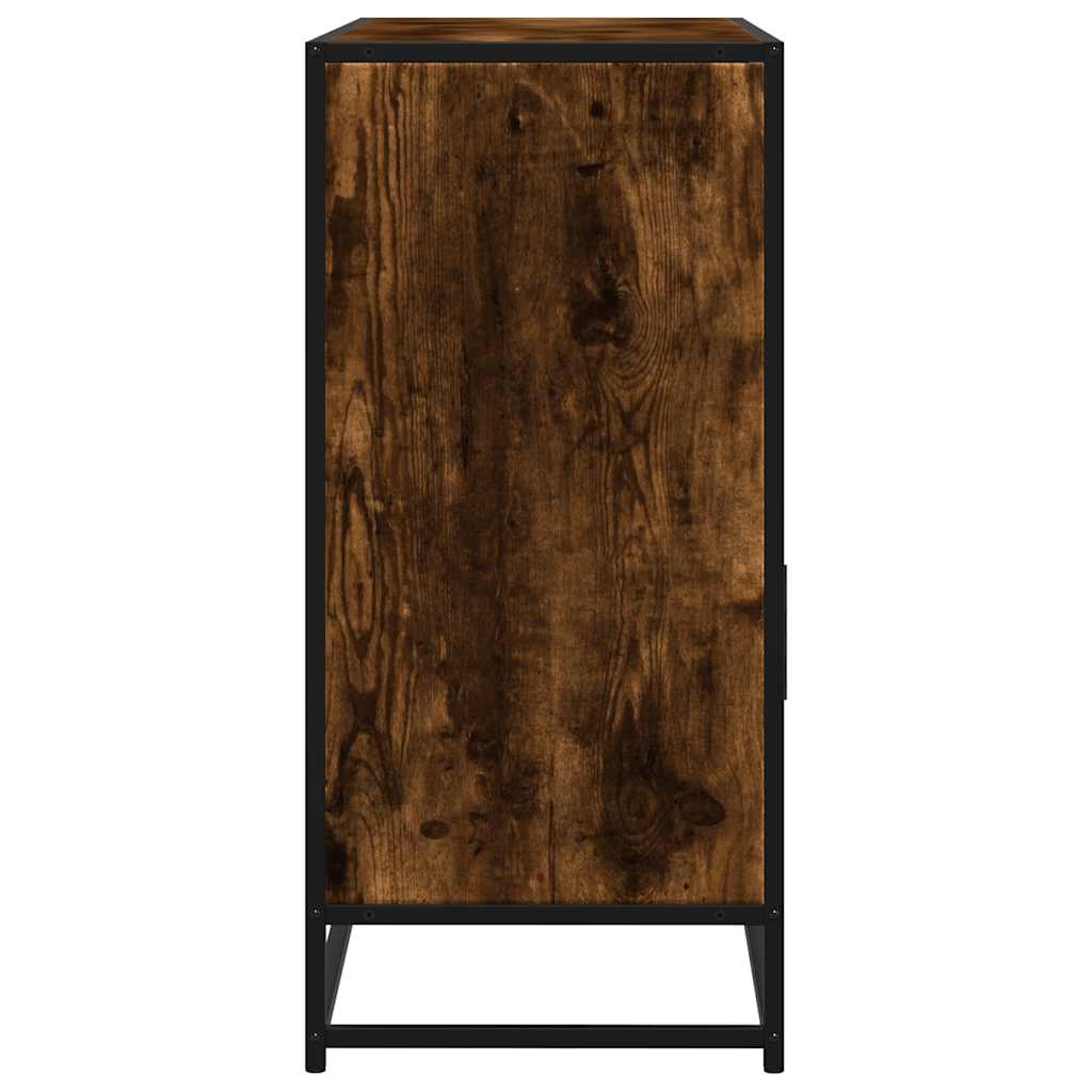 skænk 100x35x76 cm konstrueret træ røget egetræsfarve