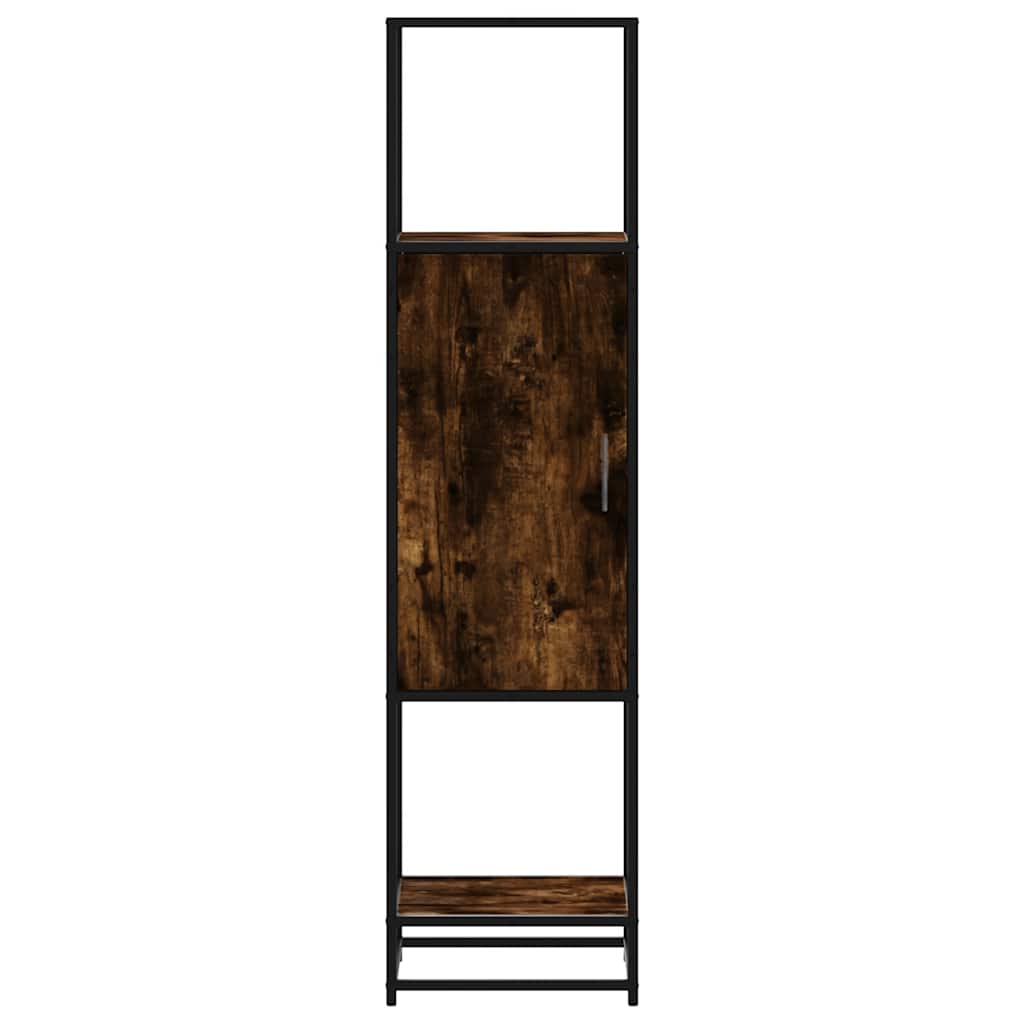 skab sonoma-eg 35,5x35x139 cm konstrueret træ og metal