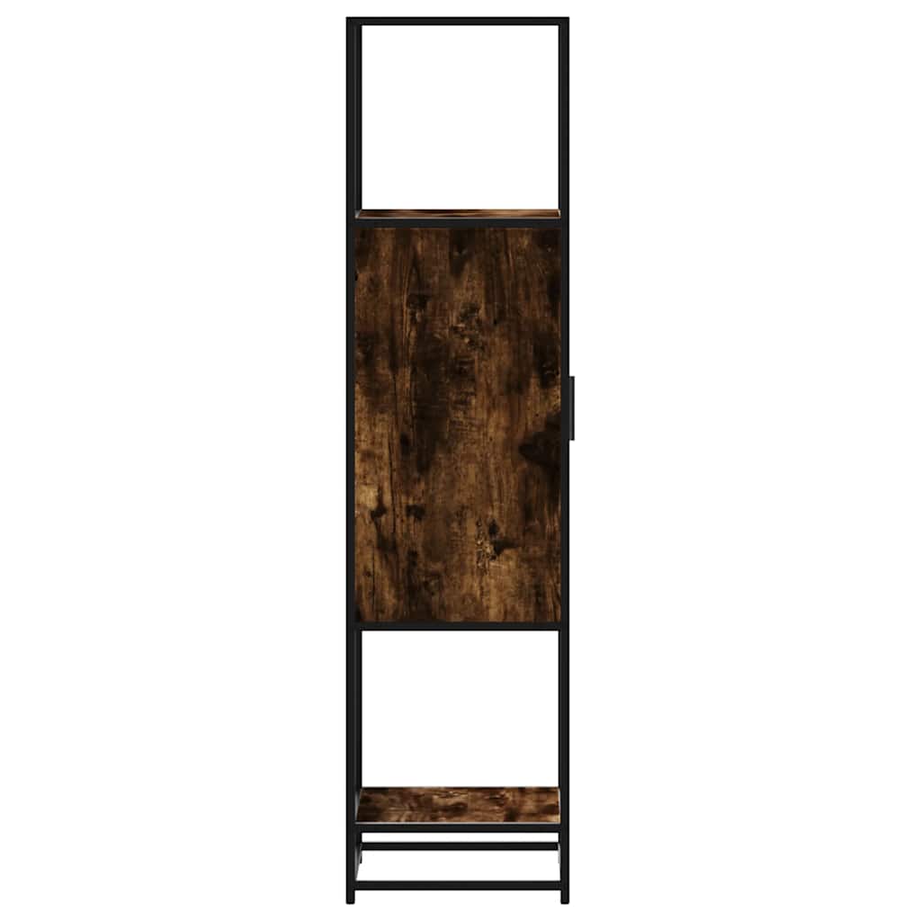 skab sonoma-eg 35,5x35x139 cm konstrueret træ og metal
