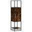 skab sonoma-eg 35,5x35x139 cm konstrueret træ og metal