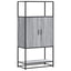 skab 68x35x139 cm konstrueret træ grå sonoma-eg og metal