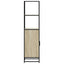 skab sonoma-eg 35,5x35x139 cm konstrueret træ og metal