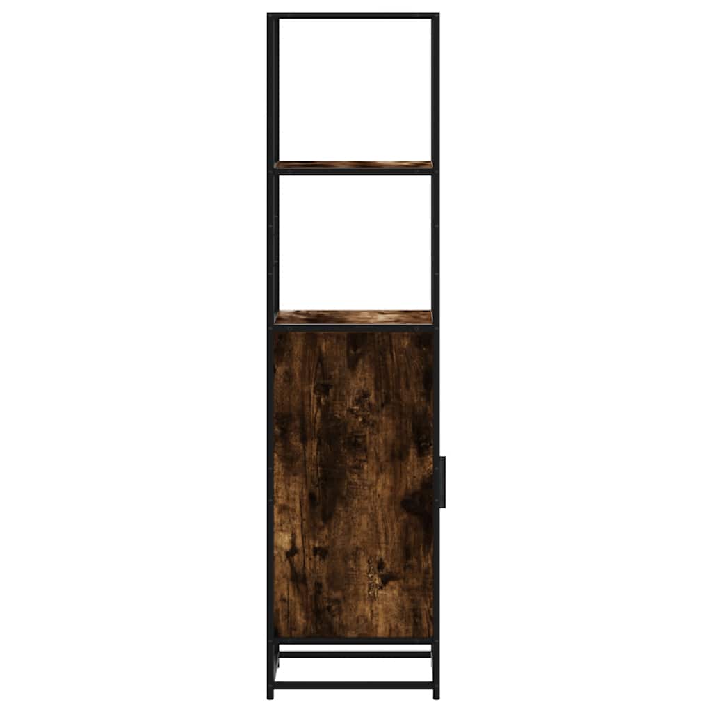 skab sonoma-eg 35,5x35x139 cm konstrueret træ og metal