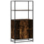 skab sonoma-eg 68x35x139 cm konstrueret træ og metal