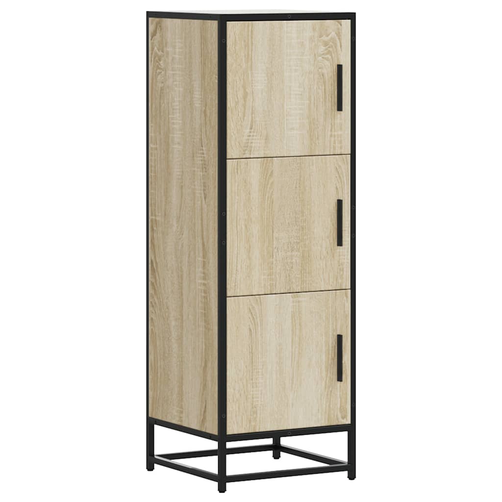 skab sonoma-eg 35,5x35x106,5 cm konstrueret træ og metal