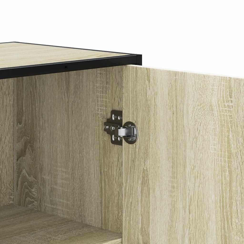 skab sonoma-eg 35,5x35x106,5 cm konstrueret træ og metal