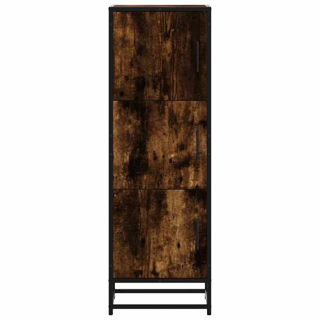 skab sonoma-eg 35,5x35x106,5 cm konstrueret træ og metal
