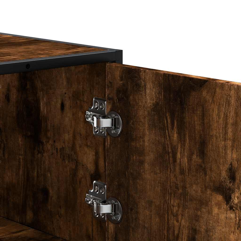 skab sonoma-eg 35,5x35x106,5 cm konstrueret træ og metal