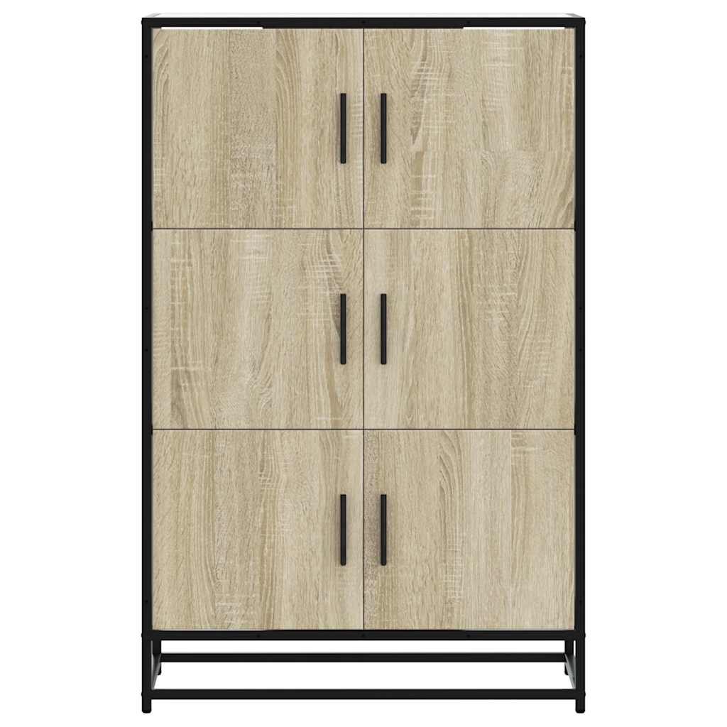 skab 68x35x106,5 cm konstrueret træ og metal sonoma-eg