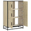 skab 68x35x106,5 cm konstrueret træ og metal sonoma-eg