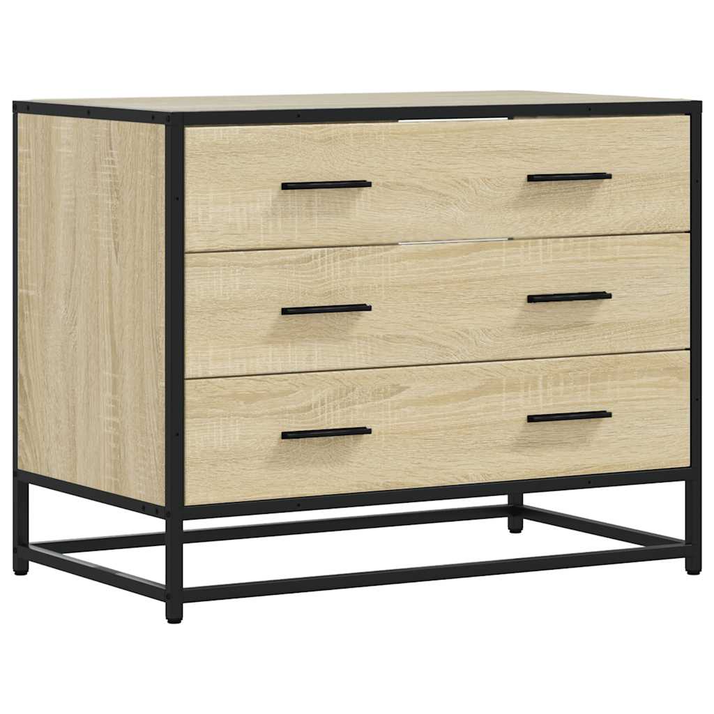 skuffeskab 70x41x56 cm konstrueret træ sonoma-egetræsfarvet