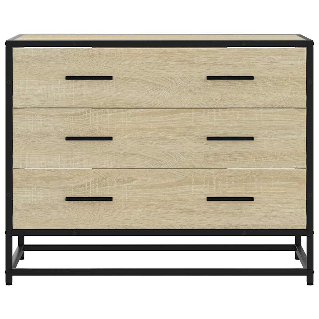 skuffeskab 70x41x56 cm konstrueret træ sonoma-egetræsfarvet