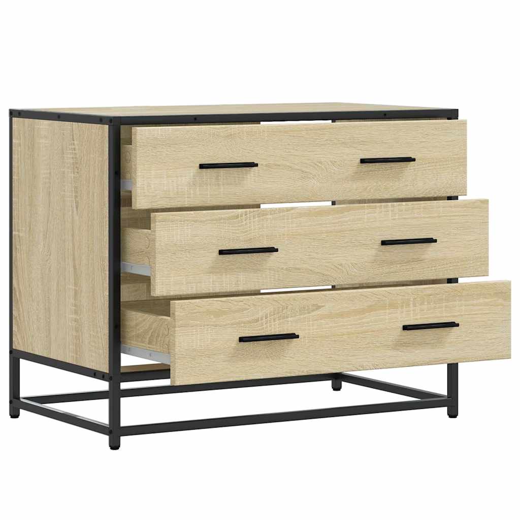 skuffeskab 70x41x56 cm konstrueret træ sonoma-egetræsfarvet