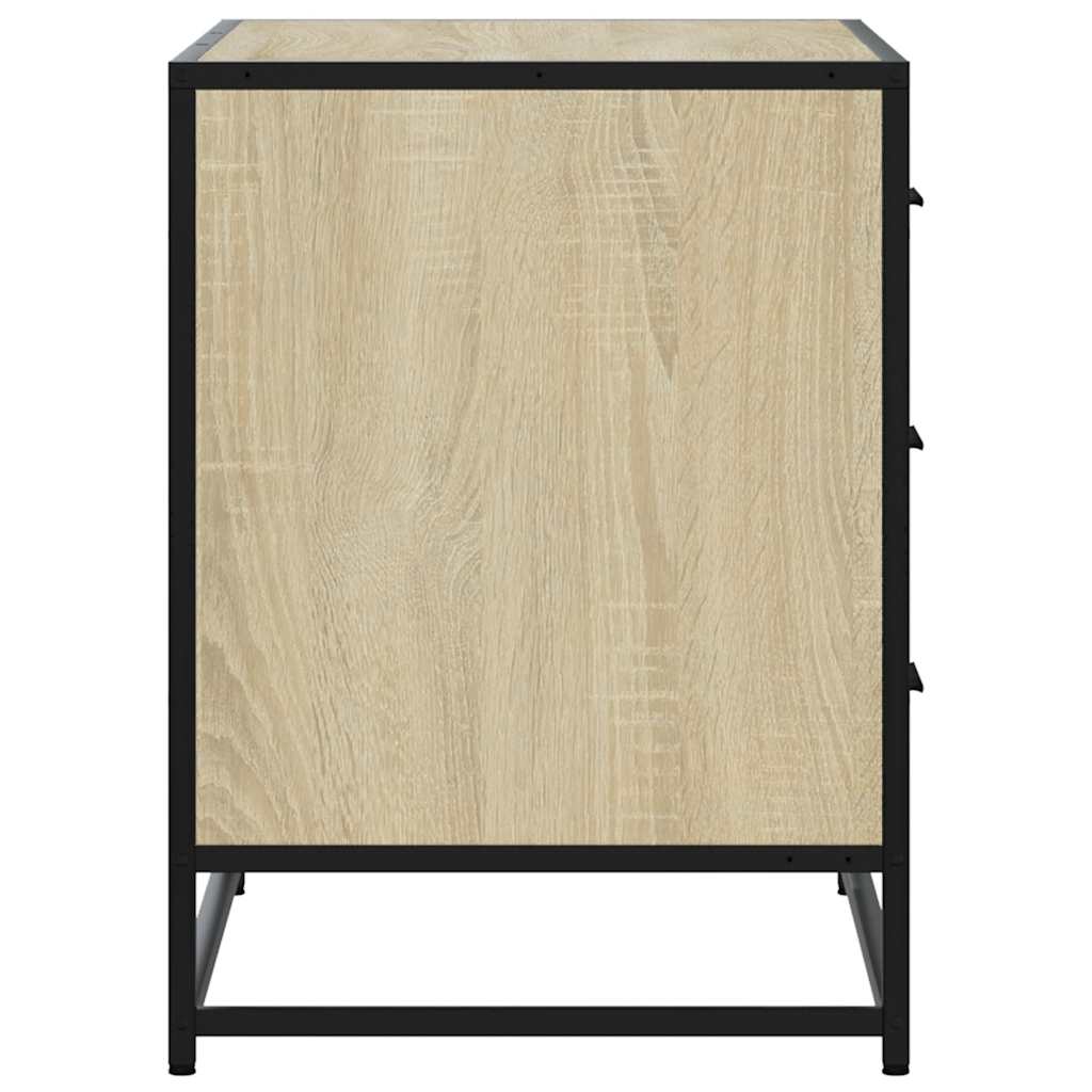 skuffeskab 70x41x56 cm konstrueret træ sonoma-egetræsfarvet