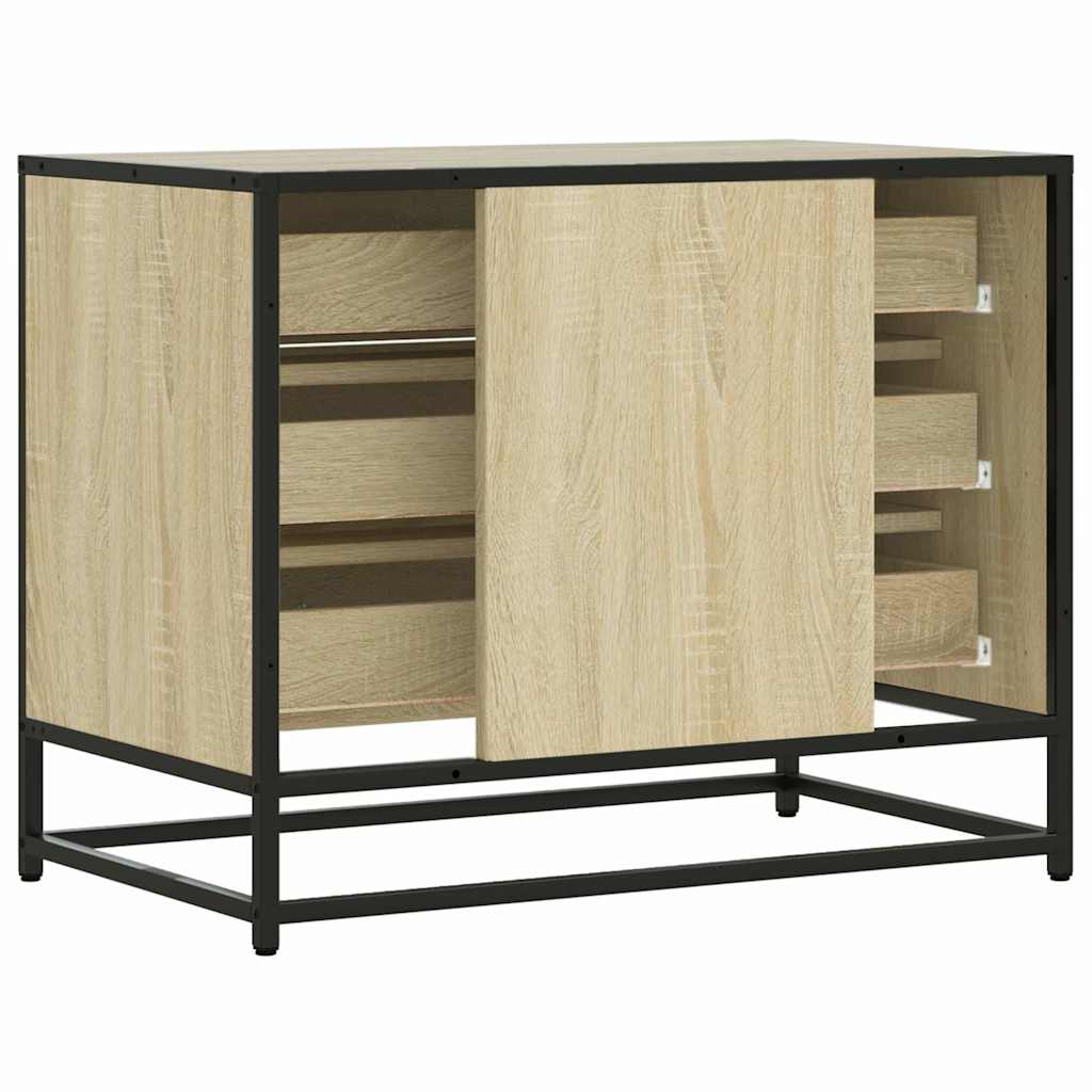 skuffeskab 70x41x56 cm konstrueret træ sonoma-egetræsfarvet