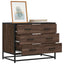 kommode 70x41x56 cm konstrueret træ brun egetræsfarve