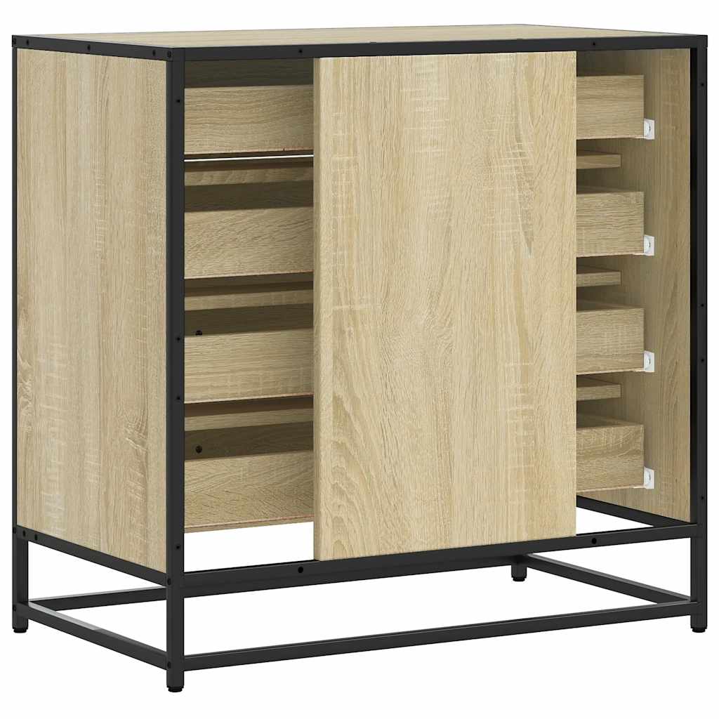 skuffeskab 70x41x70 cm konstrueret træ sonoma-egetræsfarvet