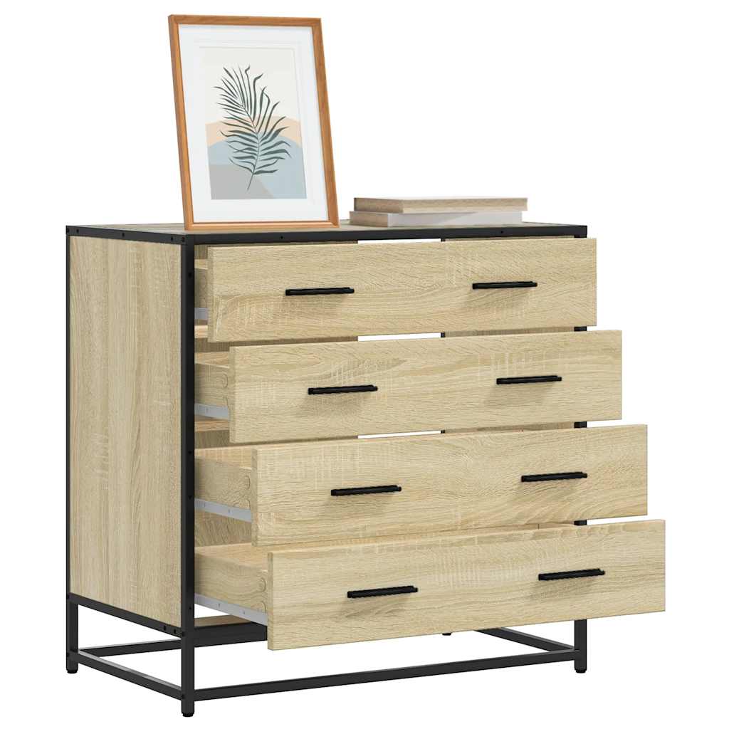 skuffeskab 70x41x70 cm konstrueret træ sonoma-egetræsfarvet