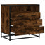 kommode 70x41x70 cm konstrueret træ røget egetræsfarve