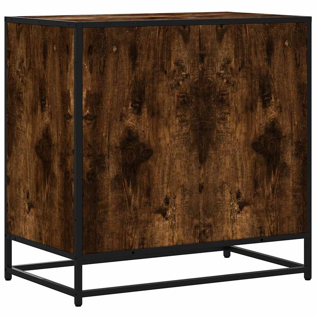 kommode 70x41x70 cm konstrueret træ røget egetræsfarve