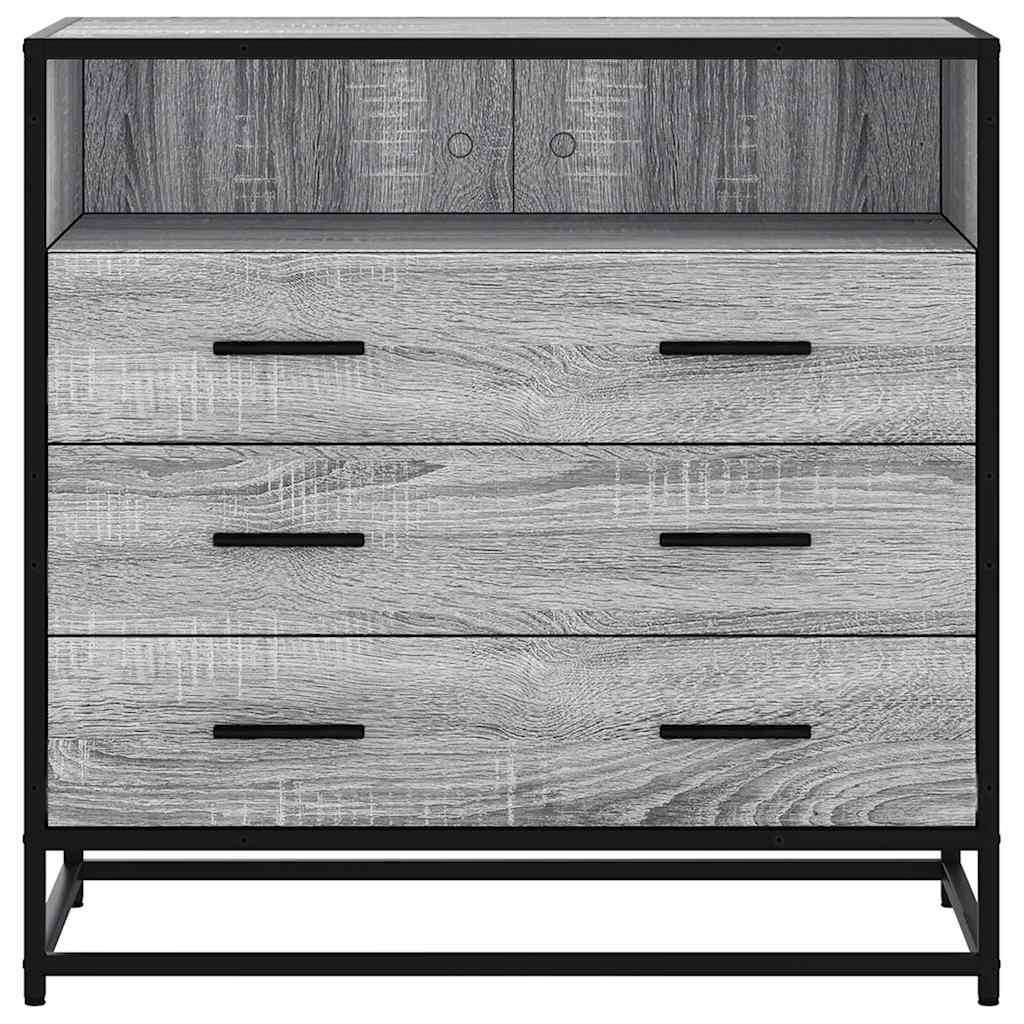 kommode 70x41x70 cm konstrueret træ grå sonoma-eg