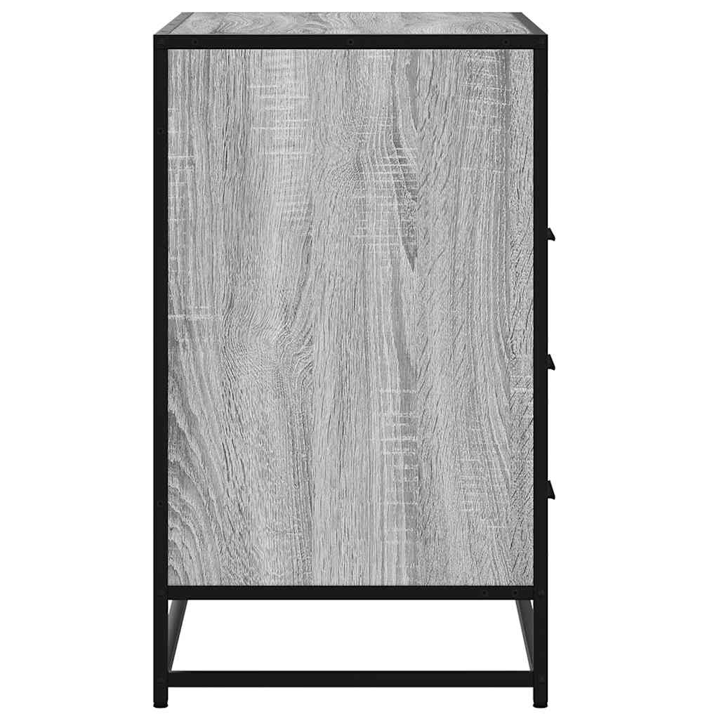 kommode 70x41x70 cm konstrueret træ grå sonoma-eg