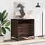 kommode 70x41x70 cm konstrueret træ brun egetræsfarve