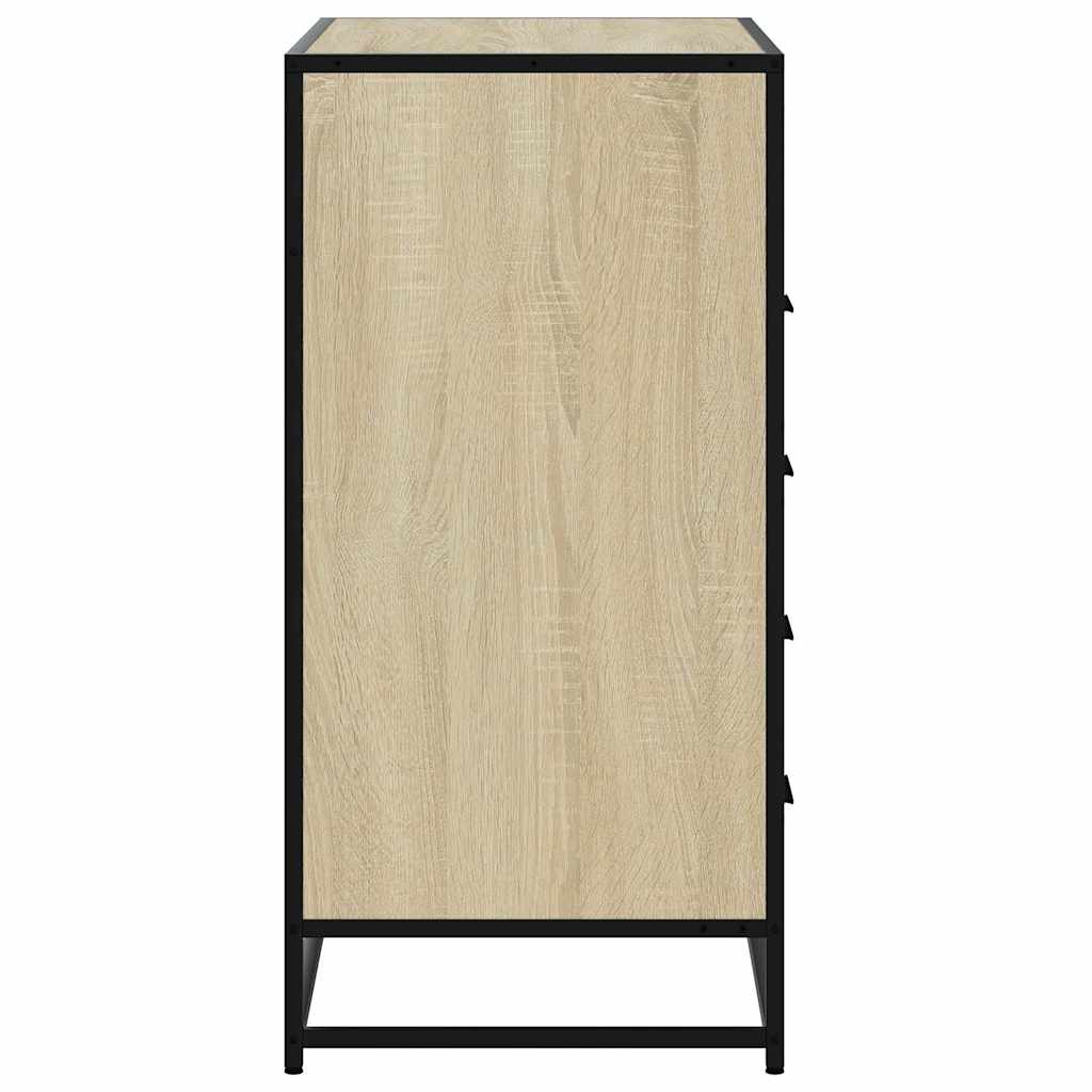 skuffeskab 70x41x83,5 cm konstrueret træ sonoma-egetræsfarvet