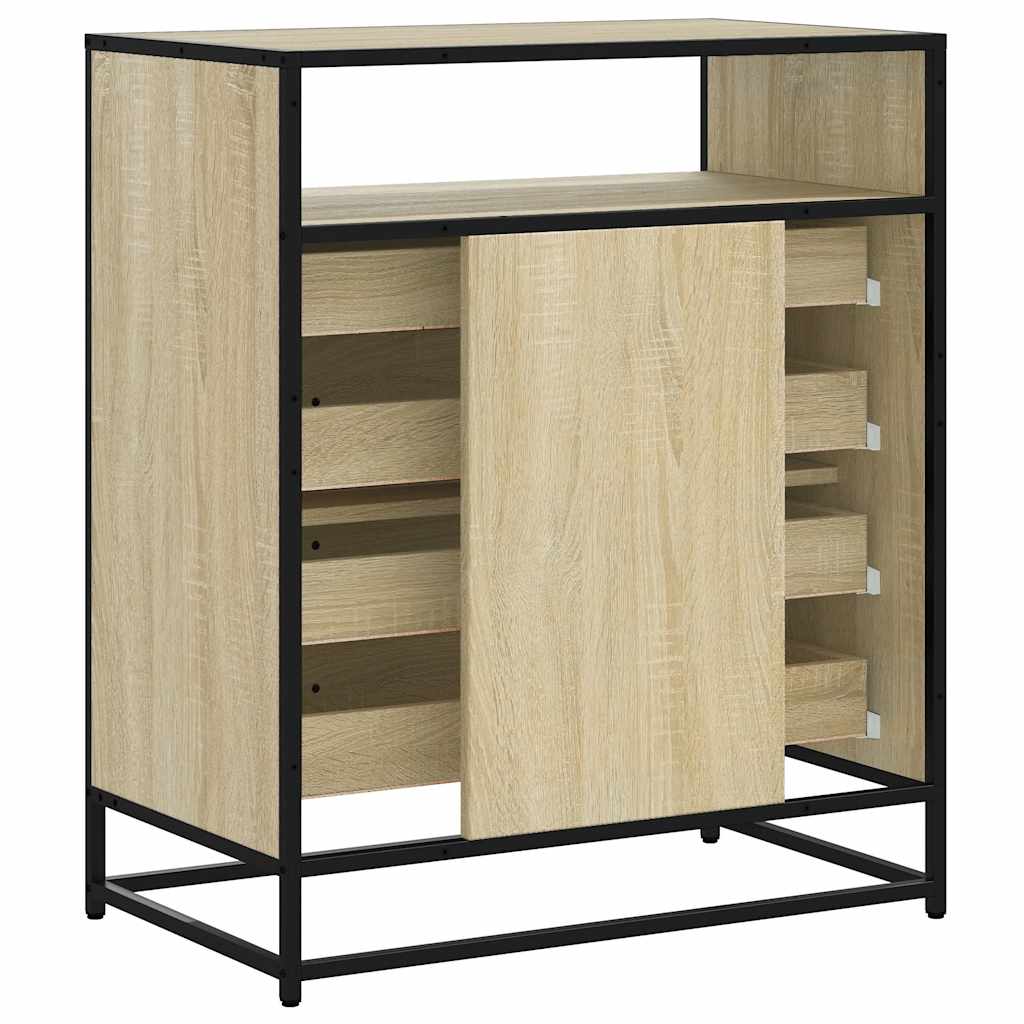 skuffeskab 70x41x83,5 cm konstrueret træ sonoma-egetræsfarvet