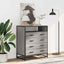 kommode 70x41x83,5 cm konstrueret træ grå sonoma-eg