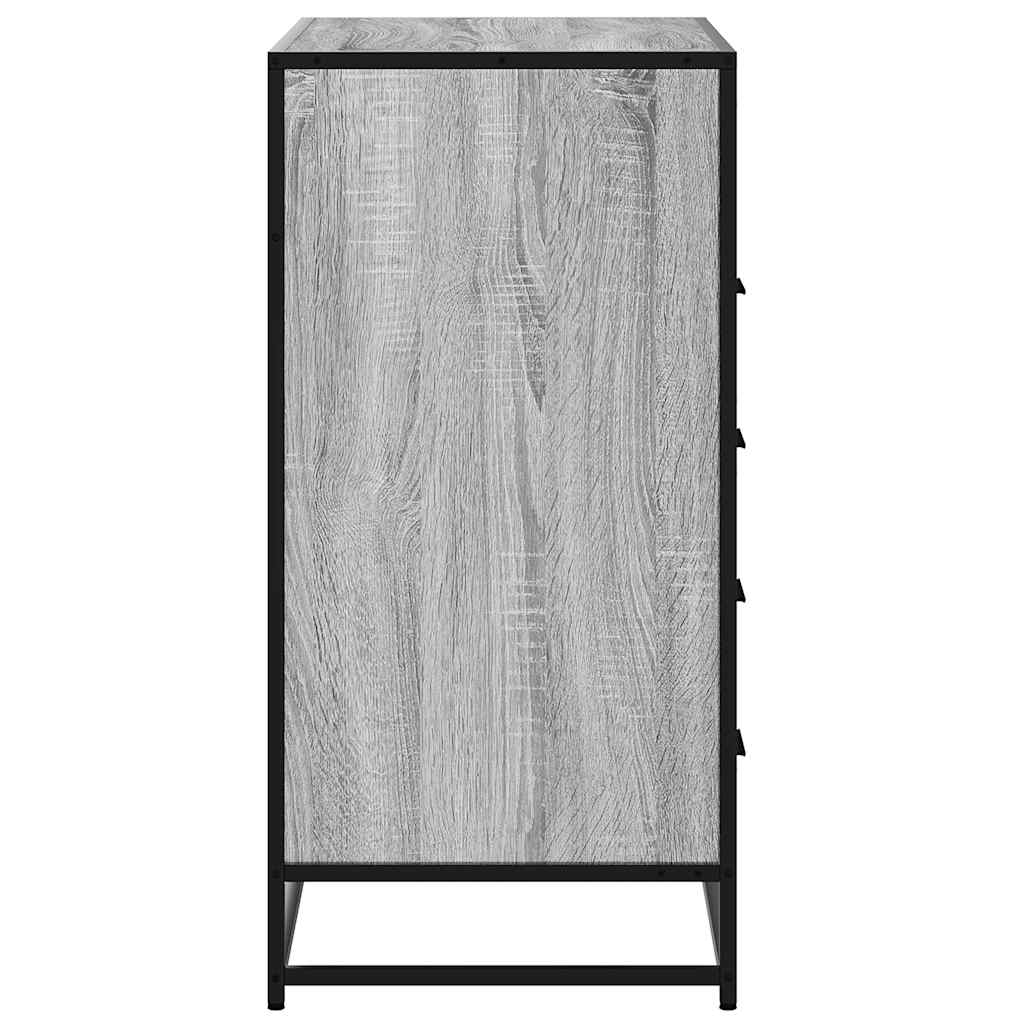 kommode 70x41x83,5 cm konstrueret træ grå sonoma-eg