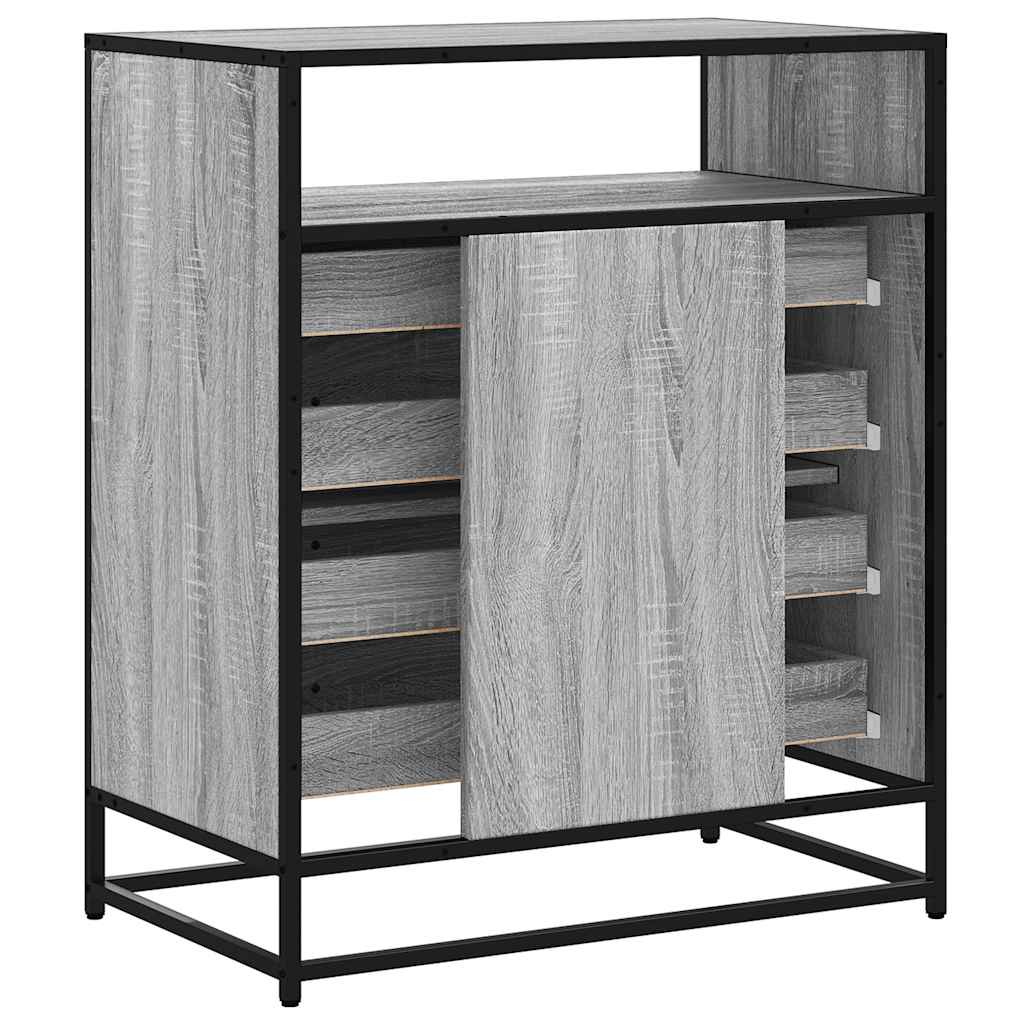 kommode 70x41x83,5 cm konstrueret træ grå sonoma-eg