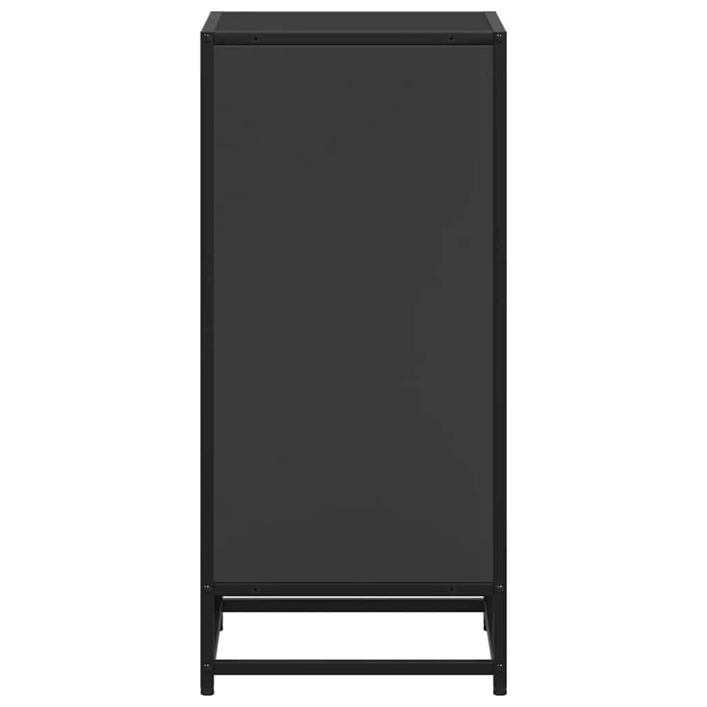 bogreol 40x35x76 cm konstrueret træ sort