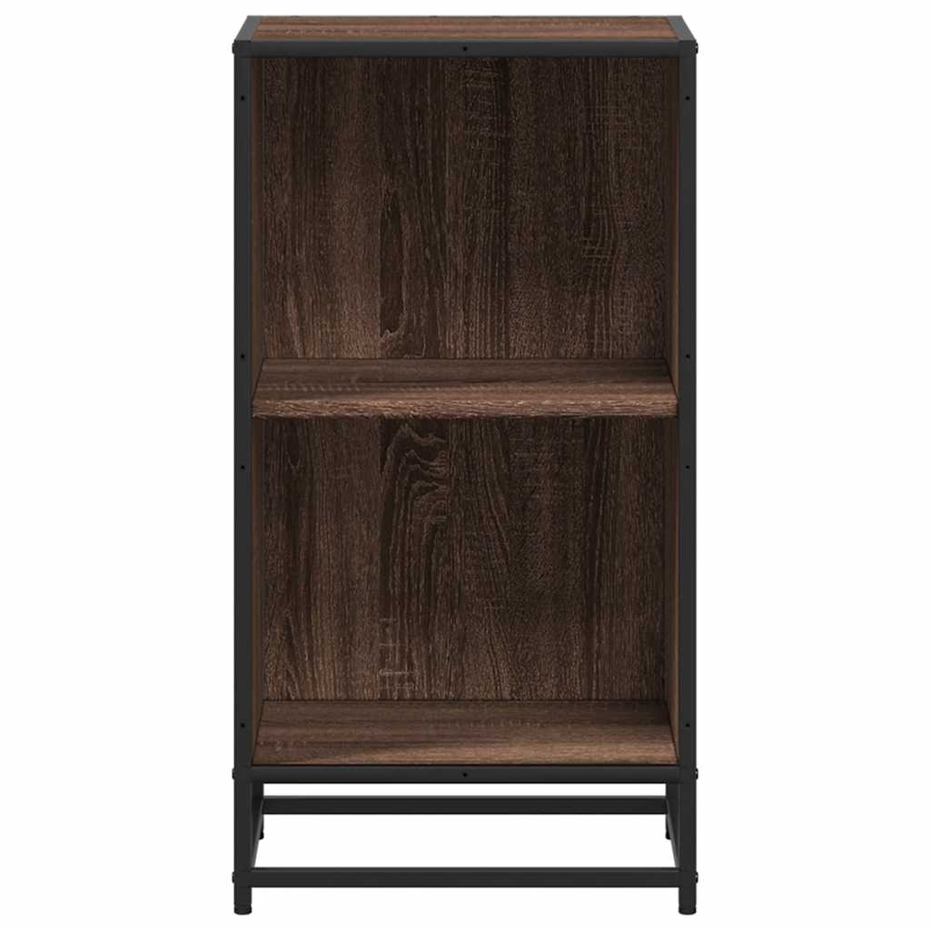 bogreol 40x35x76 cm konstrueret træ brun egetræsfarve