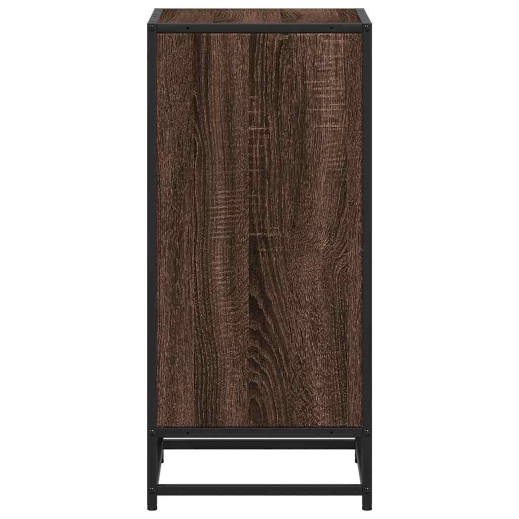 bogreol 40x35x76 cm konstrueret træ brun egetræsfarve