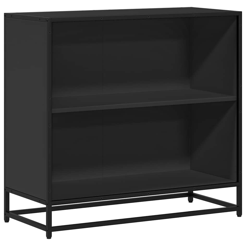 bogskab 80,5x35x76 cm konstrueret træ sort