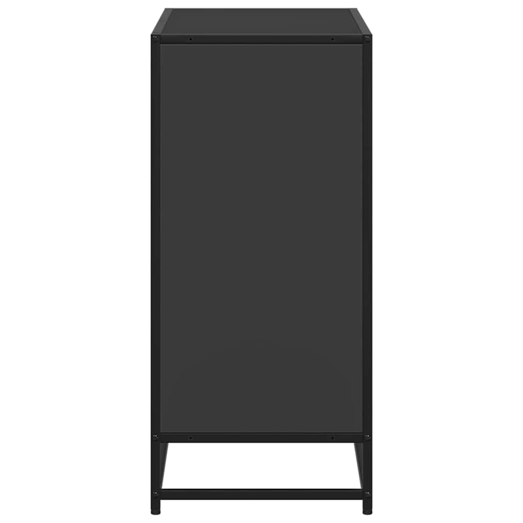 bogskab 80,5x35x76 cm konstrueret træ sort
