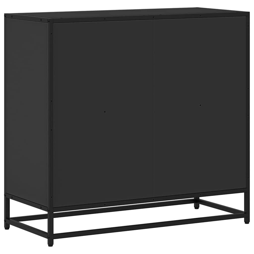 bogskab 80,5x35x76 cm konstrueret træ sort