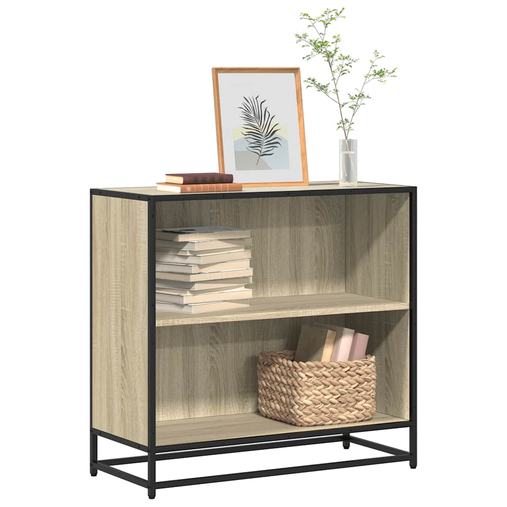 bogreol 80,5x35x76 cm konstrueret træ sonoma-eg