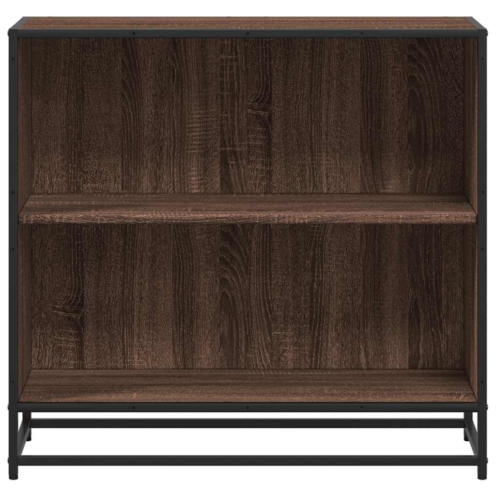 bogreol 80,5x35x76 cm konstrueret træ brun egetræsfarve