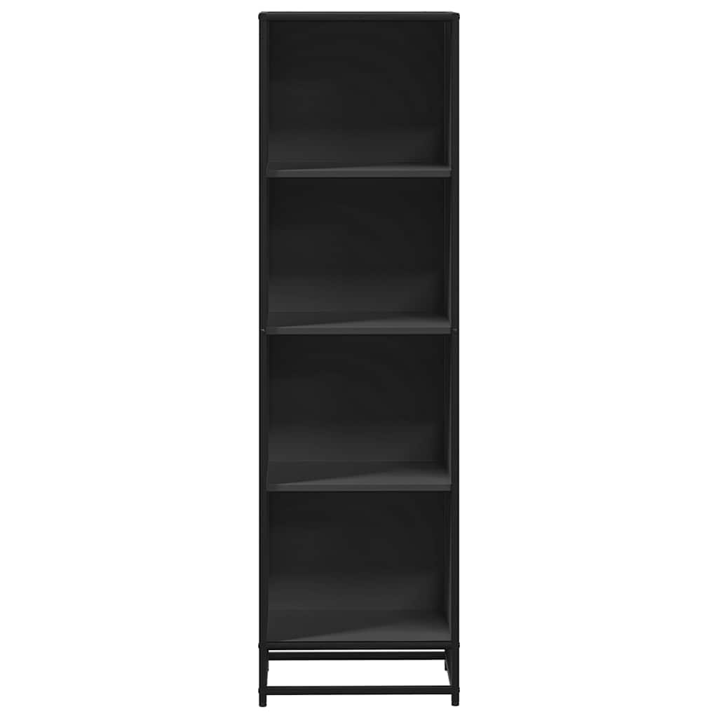 bogreol 40x35x139 cm konstrueret træ sort