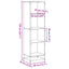 bogreol 40x35x139 cm konstrueret træ sort