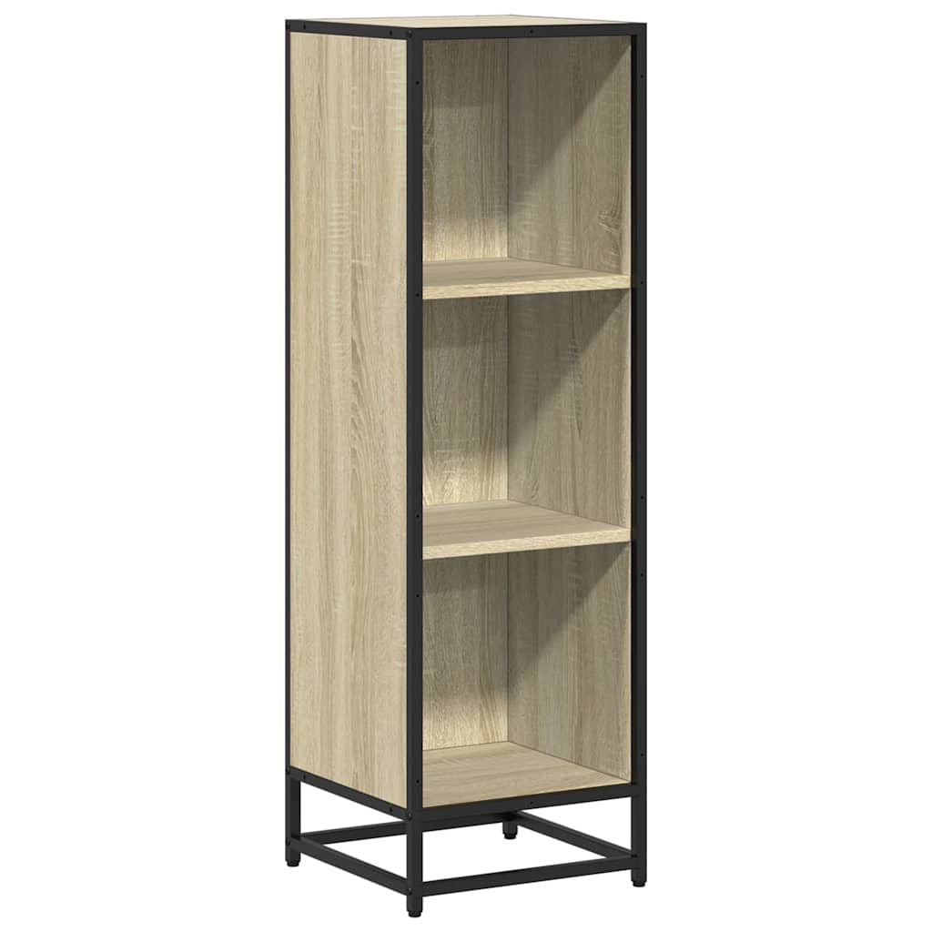 bogskab 33,5x33x107,5 cm konstrueret træ sonoma-eg