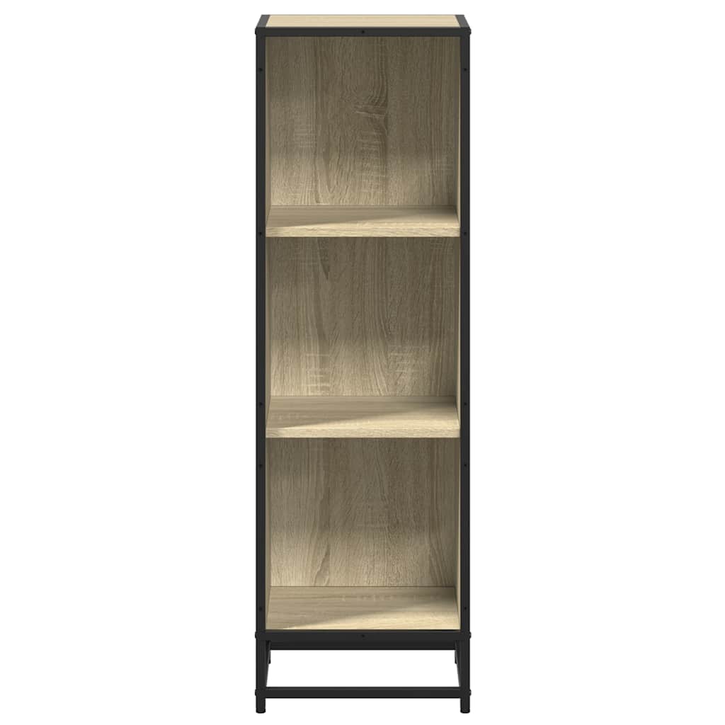 bogskab 33,5x33x107,5 cm konstrueret træ sonoma-eg