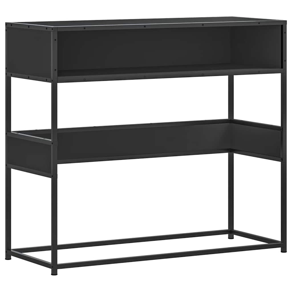 konsolbord 90x35x80 cm konstrueret træ sort