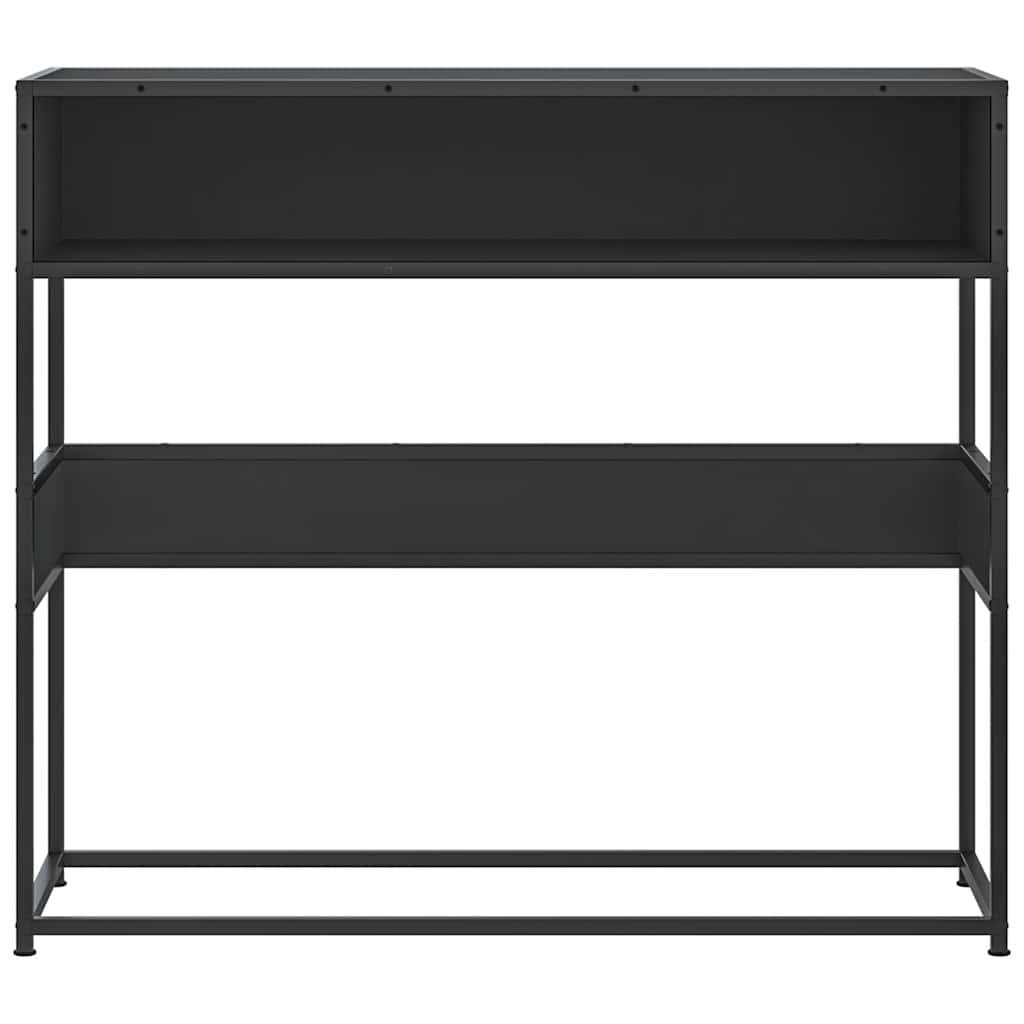 konsolbord 90x35x80 cm konstrueret træ sort