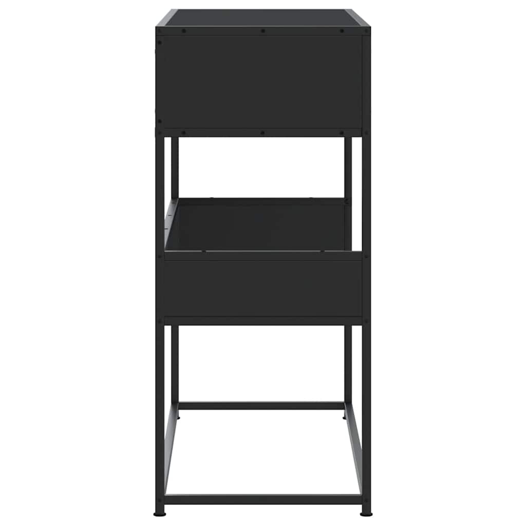 konsolbord 90x35x80 cm konstrueret træ sort