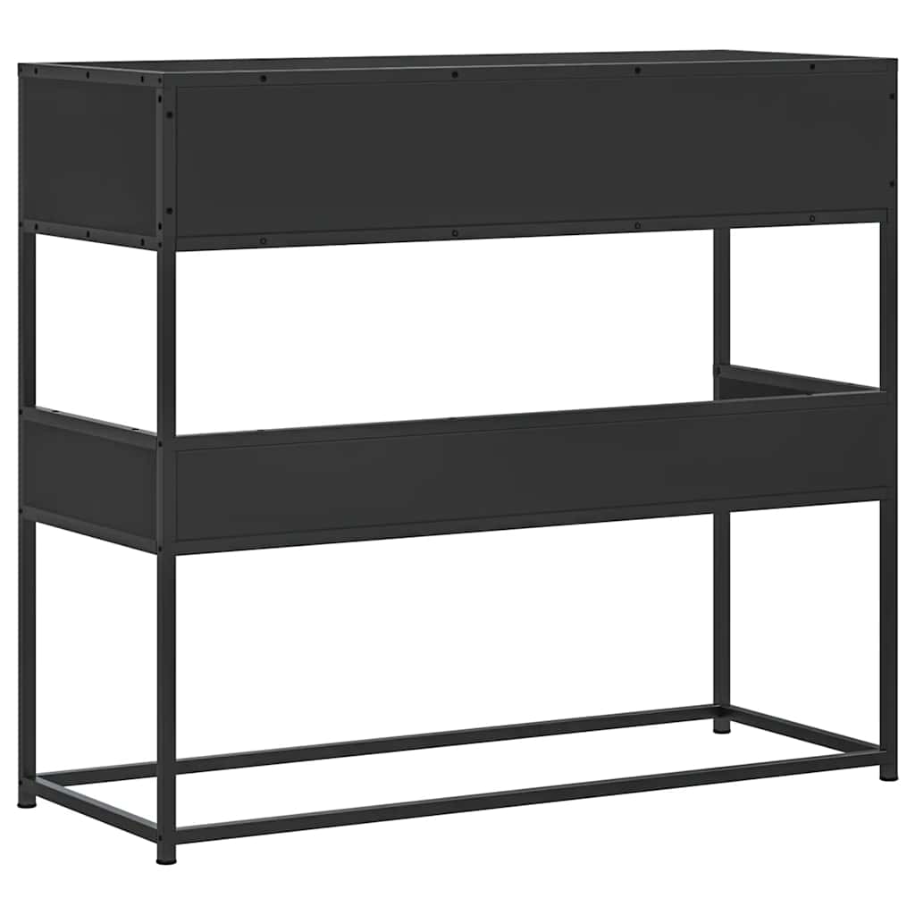 konsolbord 90x35x80 cm konstrueret træ sort