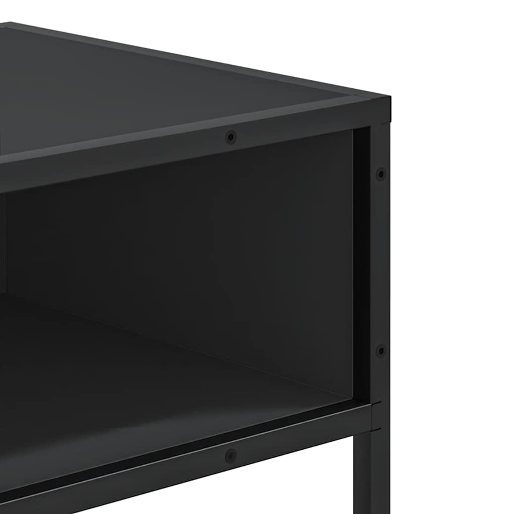 konsolbord 90x35x80 cm konstrueret træ sort
